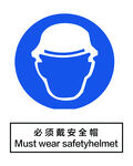 必须佩戴安全帽