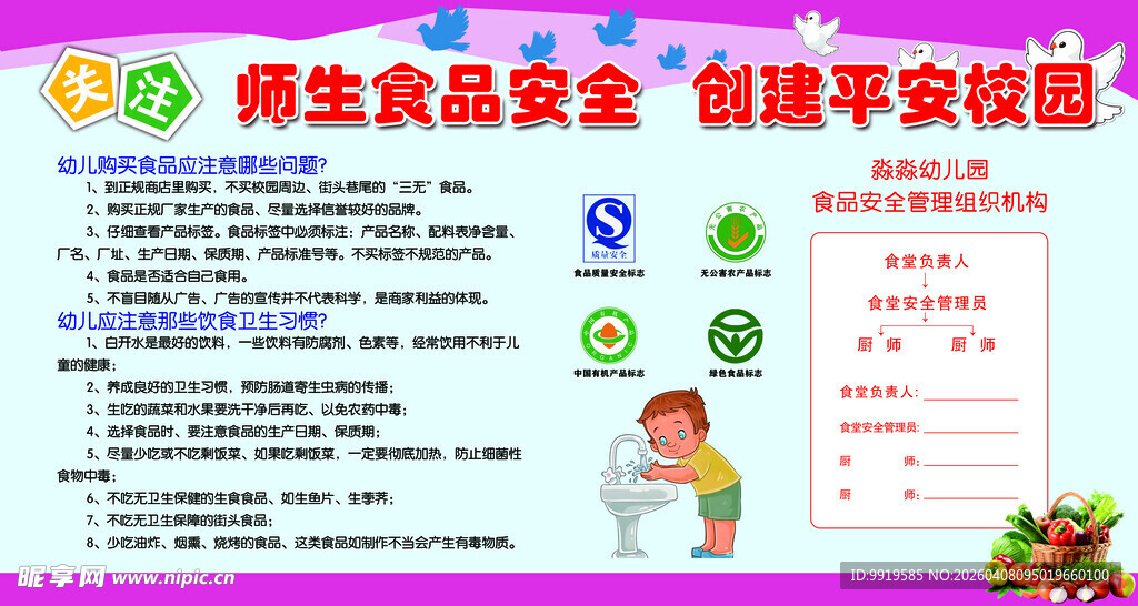 食品安全宣传展板展示