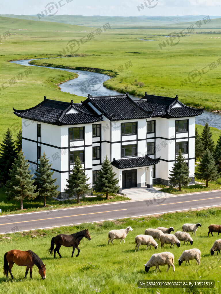 现代流行联排别墅：四坡五脊