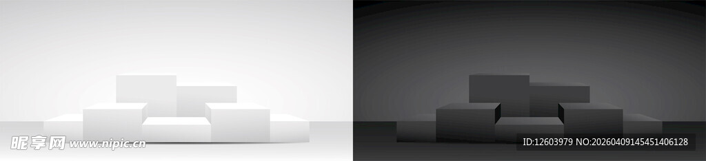 黑白对比下的堆叠物体