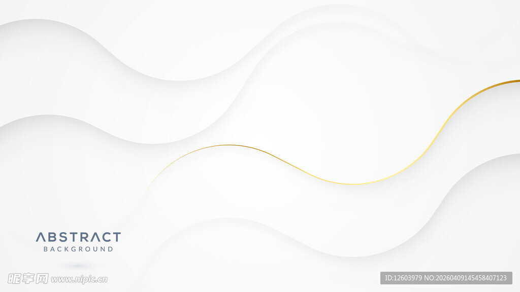 简约白色波浪抽象背景图