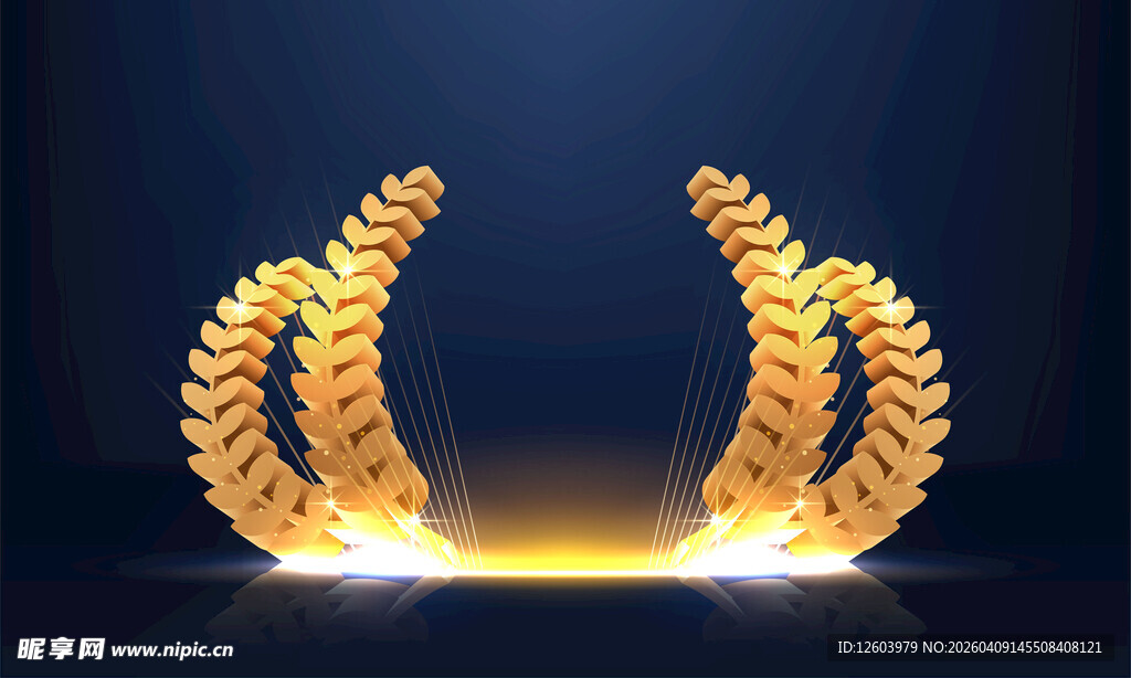 金色荣耀奖杯轮廓