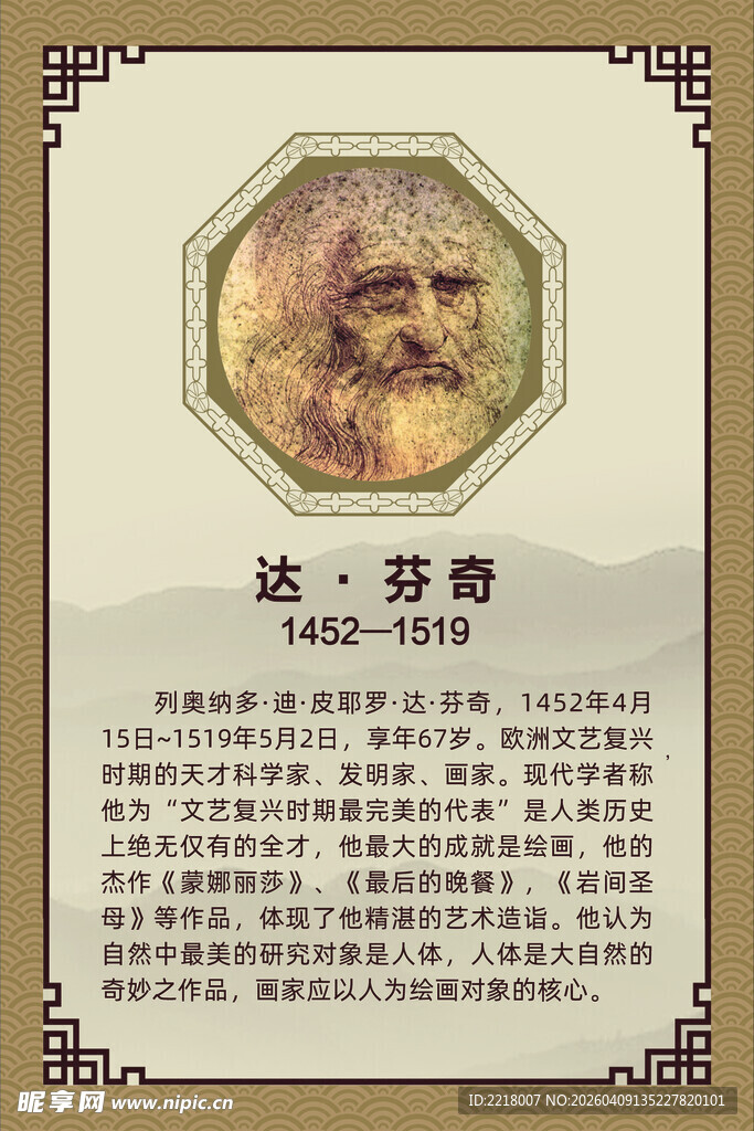 达芬奇肖像及简介