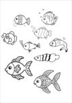 手绘可爱鱼类图案集合