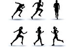 跑步人物剪影集合