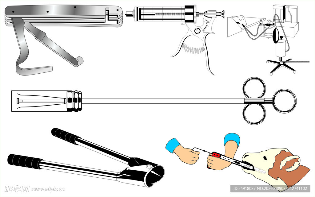 多样医疗工具展示