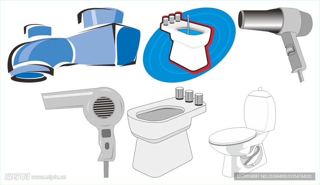 多样卫浴及电器设备展示