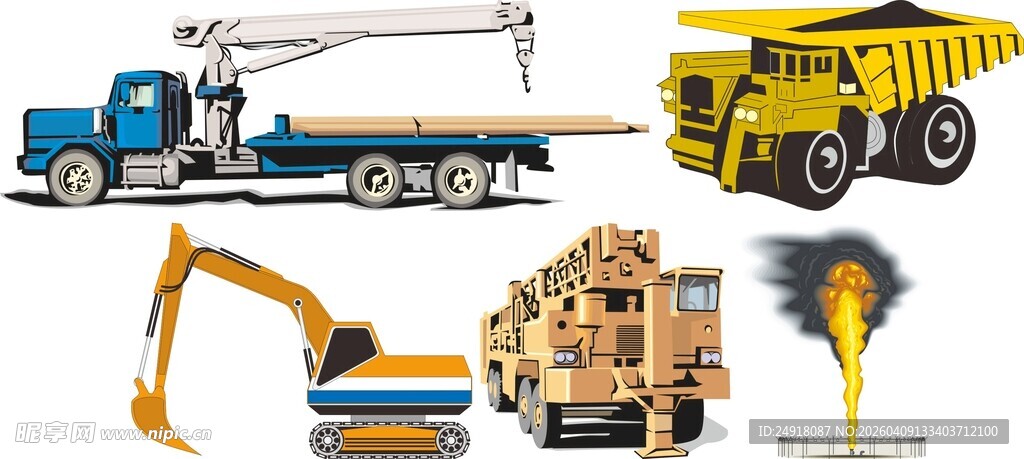 多样工程车辆模型展示