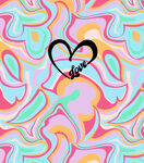 梦幻心形多彩抽象背景图