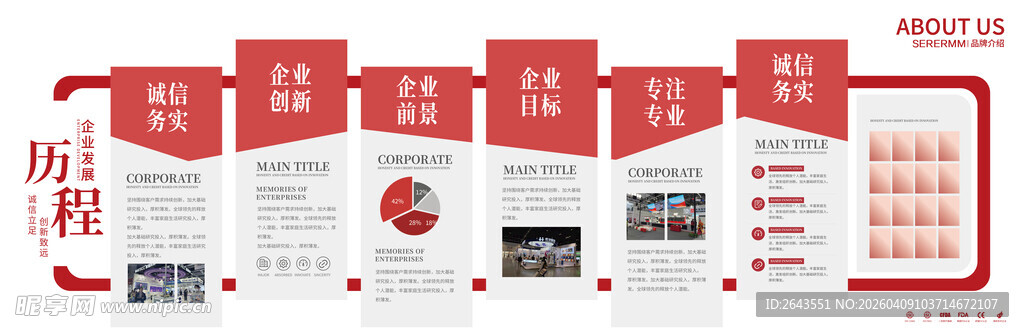 企业展厅发展历程文化墙