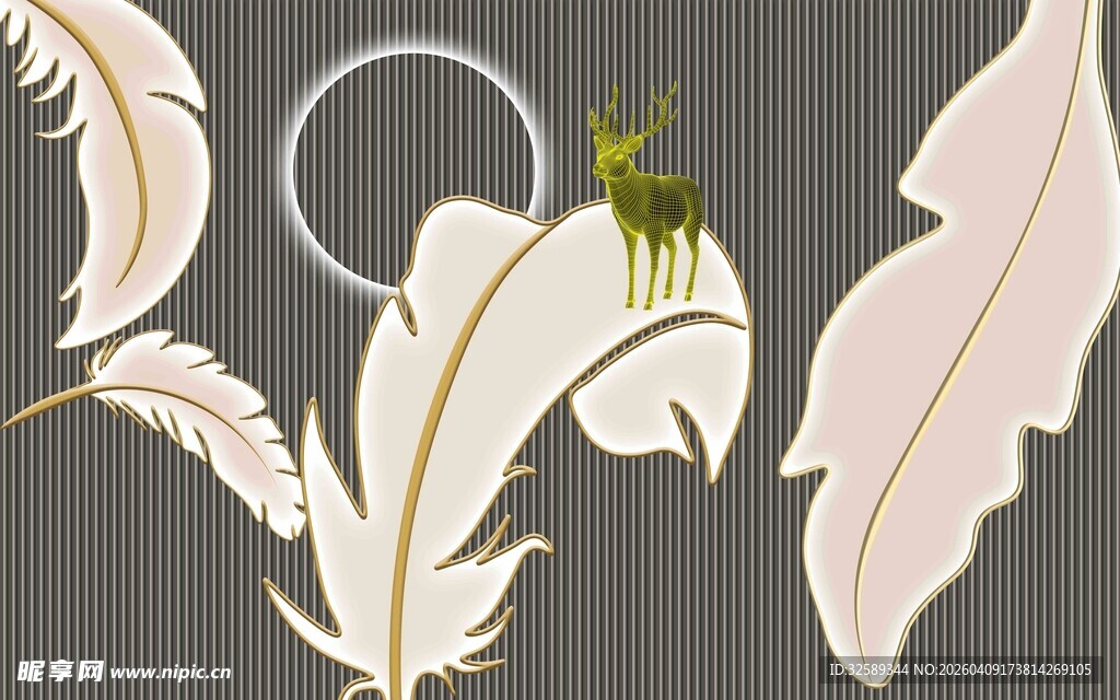 金色山峦风景图