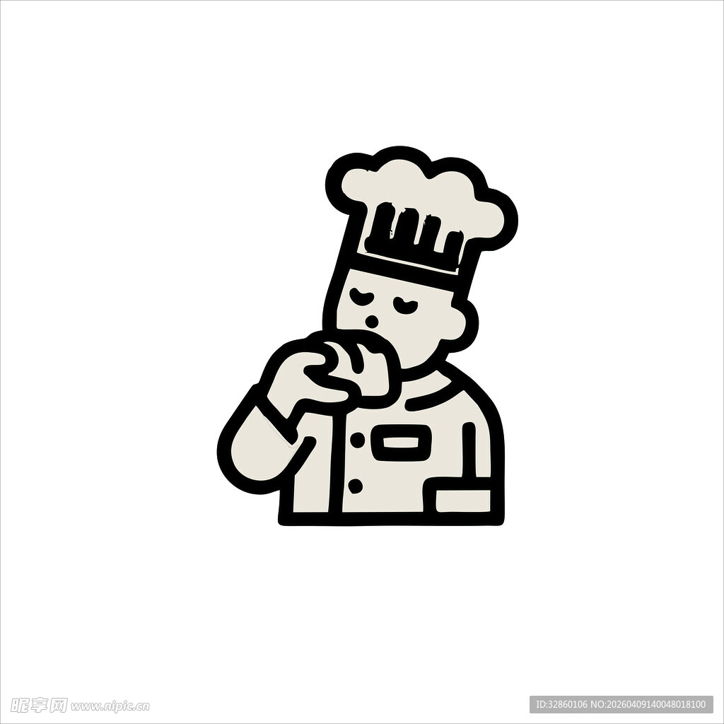 厨师卡通厨师面包店厨师