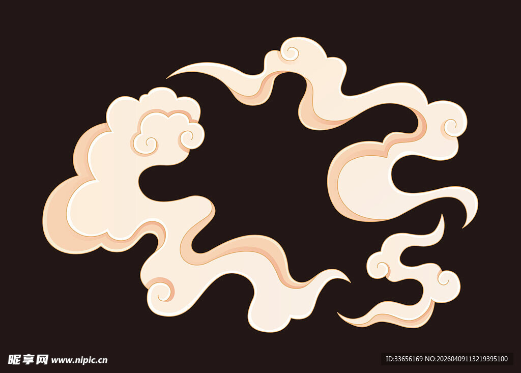 中式传统云纹图