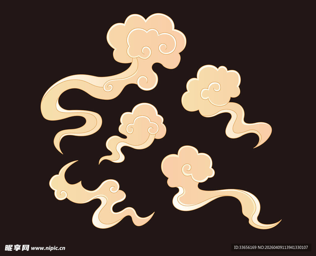 中式古典云纹图案元素