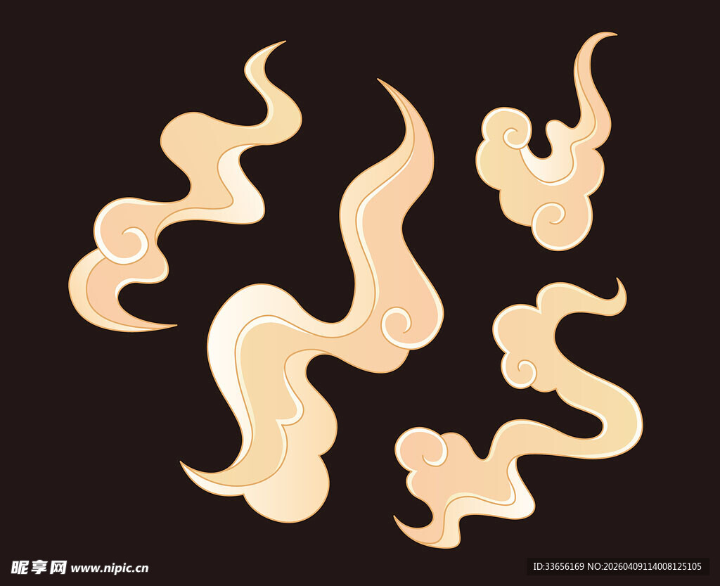 金色祥云图案集合