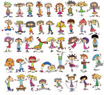 多样卡通儿童形象集合