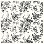黑白花卉图案设计素材