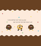 可爱卡通巧克力豆与小狗