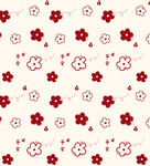 红白花朵图案背景