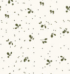 绿叶碎花白色背景图案