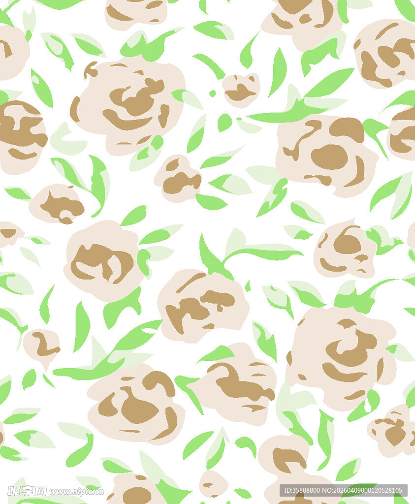 清新花卉图案背景