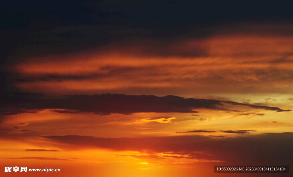 绚丽黄昏天空美景