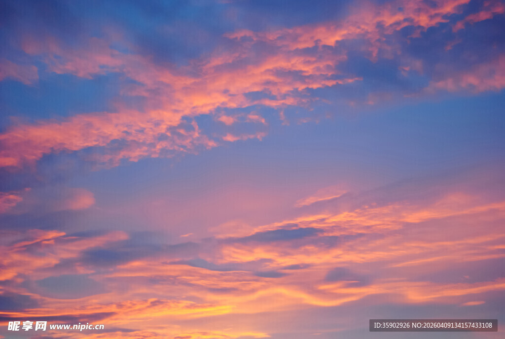 绚丽晚霞天空美景