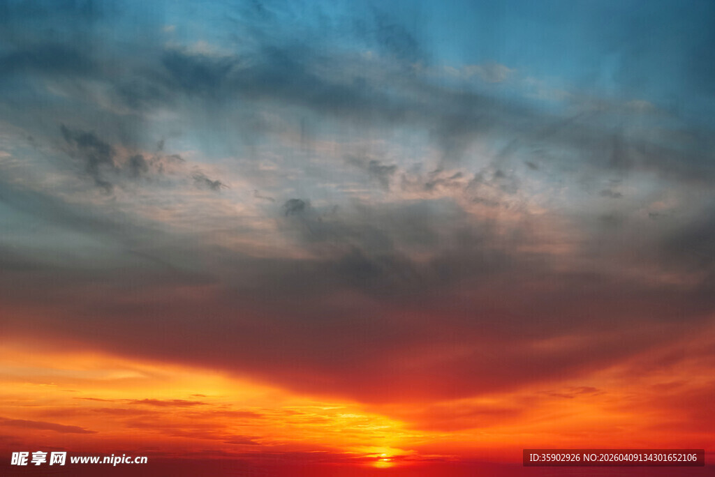 绚丽晚霞天空美景
