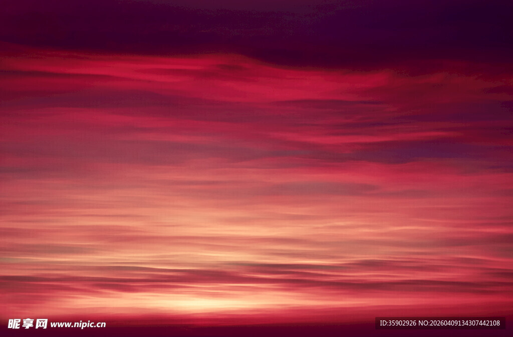 绚丽晚霞天空美景