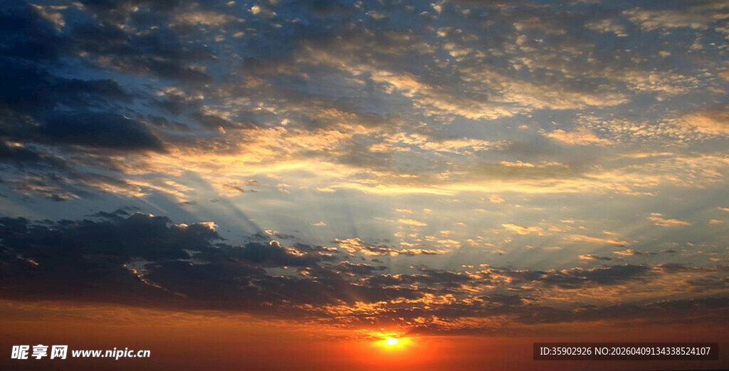壮丽日出天空美景
