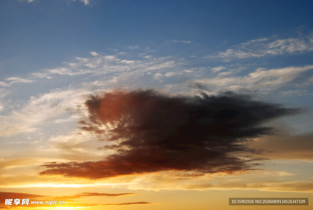 夕阳下的绚丽云彩