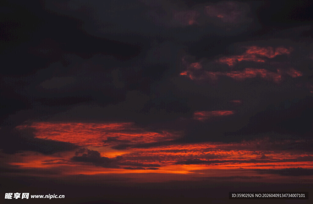 壮丽晚霞天空美景