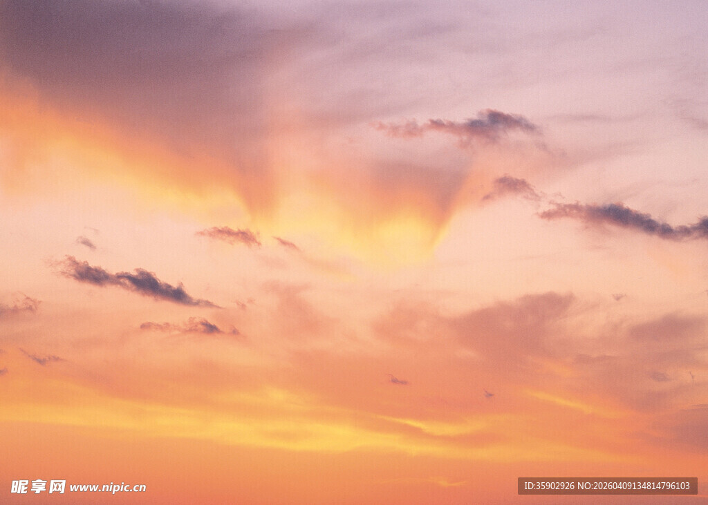 绚丽晚霞天空美景