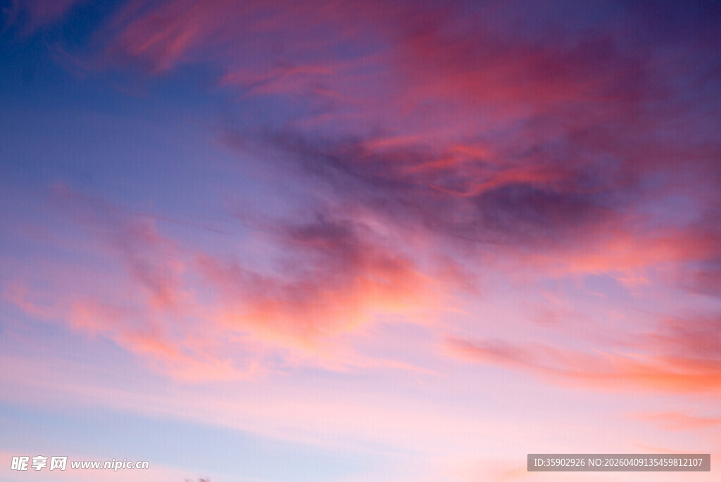 绚丽晚霞天空美景