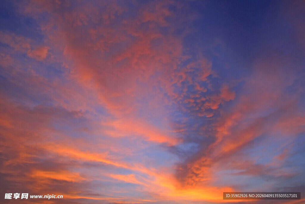绚丽晚霞天空美景
