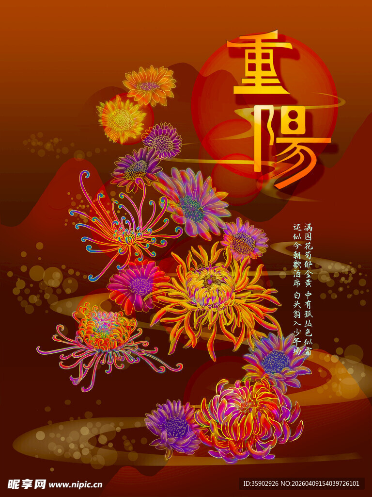 重阳佳节菊花盛景图