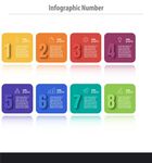 彩色数字信息图表元素