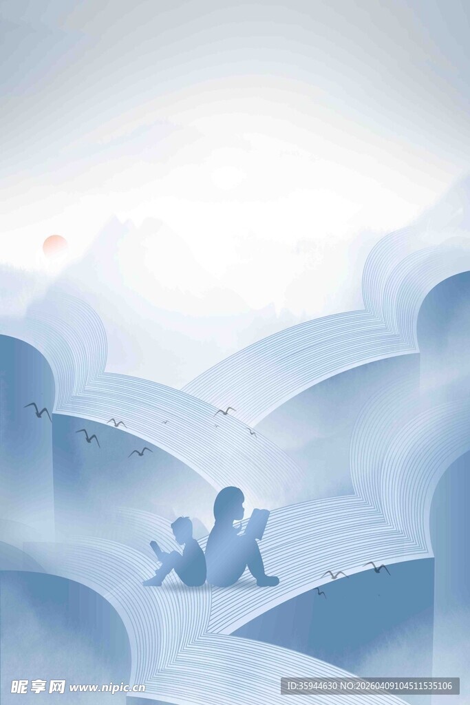 梦幻雪山中的孤独身影