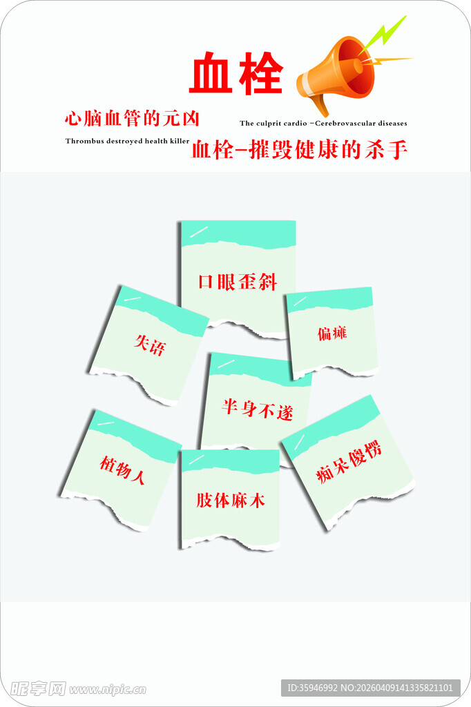 血栓症状海报