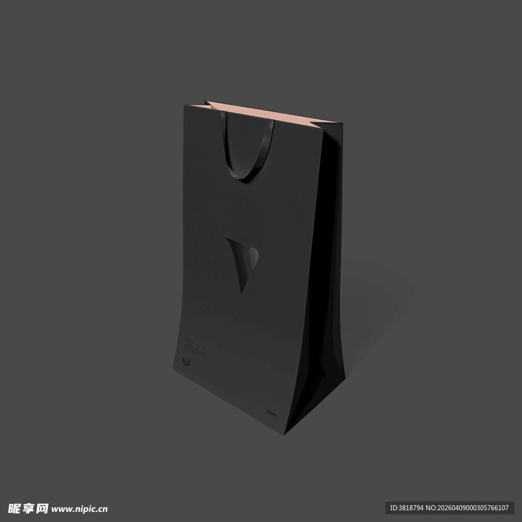 黑色简约手提袋展示