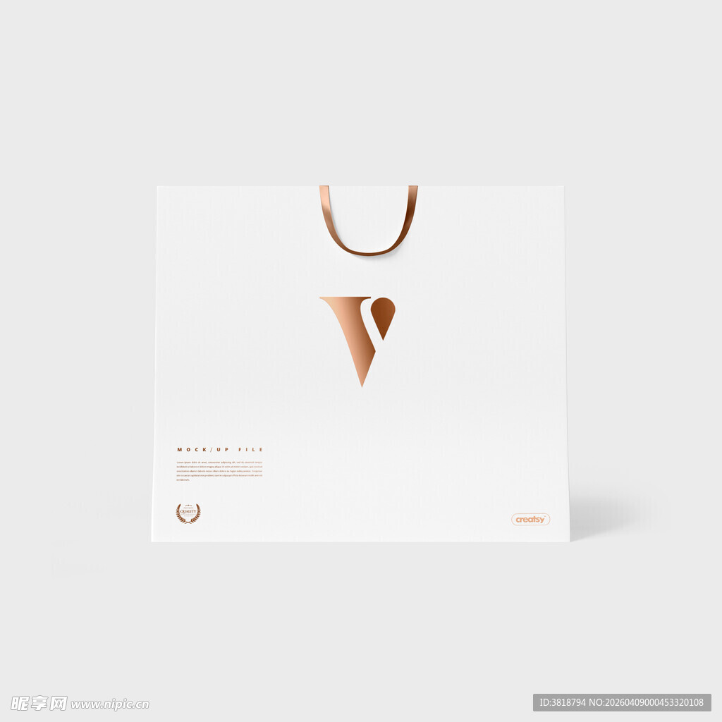 简约白色手提袋设计展示