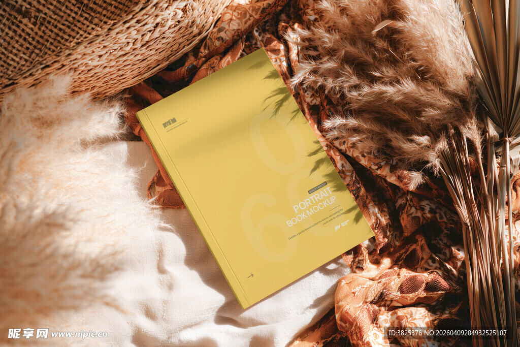 有背景的书籍设计展示样机