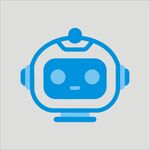 简约蓝色机器人图标