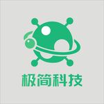 蓝绿渐变字母标志设计