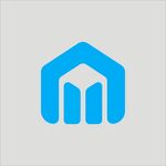 蓝色房屋形状图标