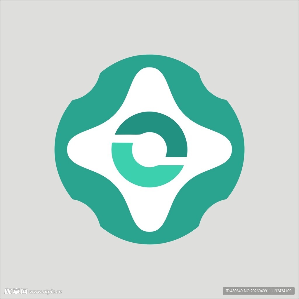 绿色环状图标设计