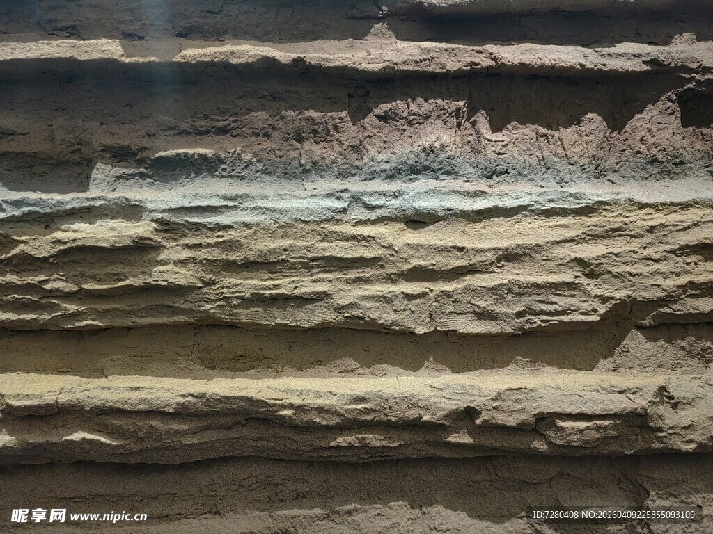 岩石层理结构特写