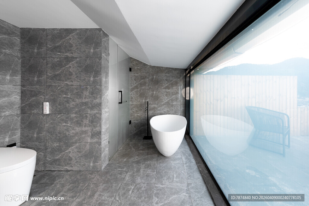 现代简约风卫生间全景