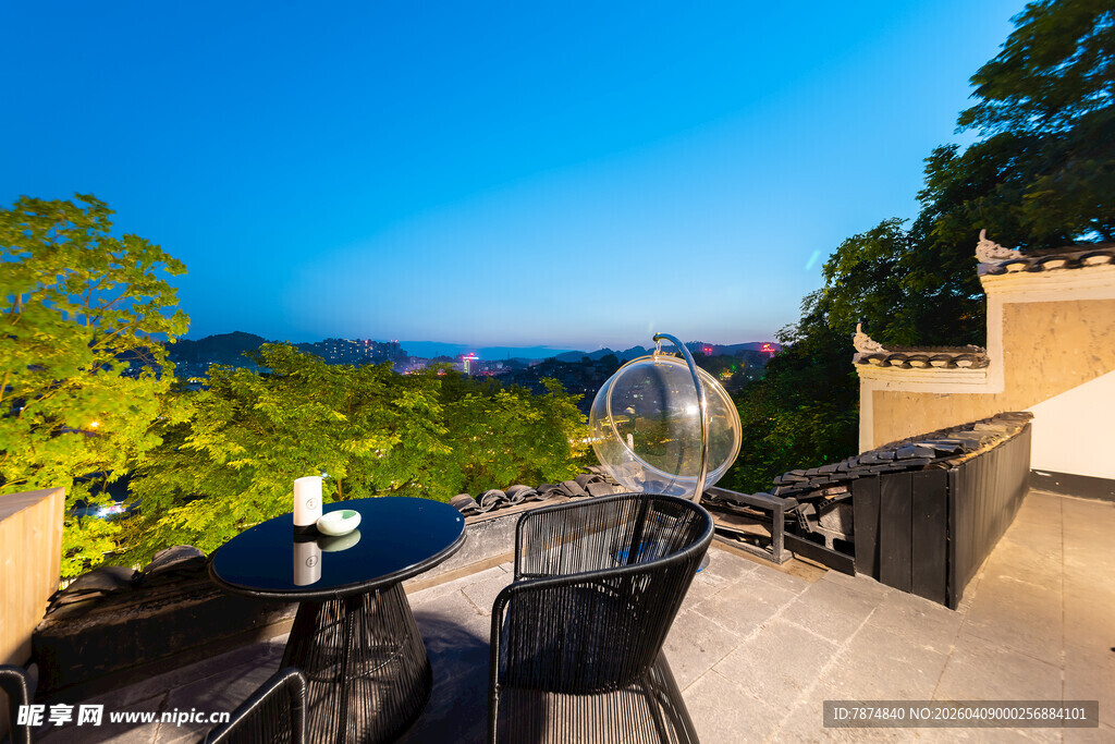 奢华露台海景休闲空间