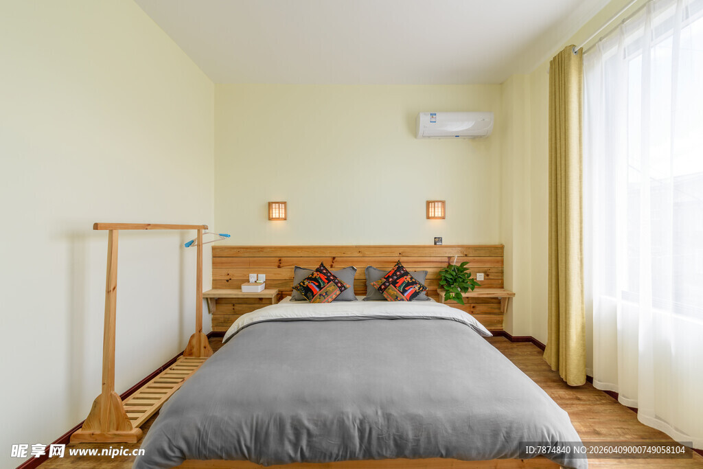 简约温馨卧室室内场景